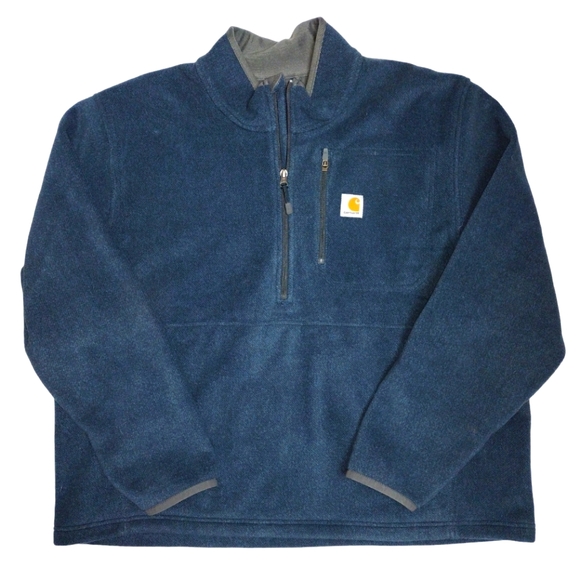 Carhartt Other - CARHARTT Men's DALTON Half ZIP Fleece Pullover Size 2XL XXL 2X NAVY sweatshirt